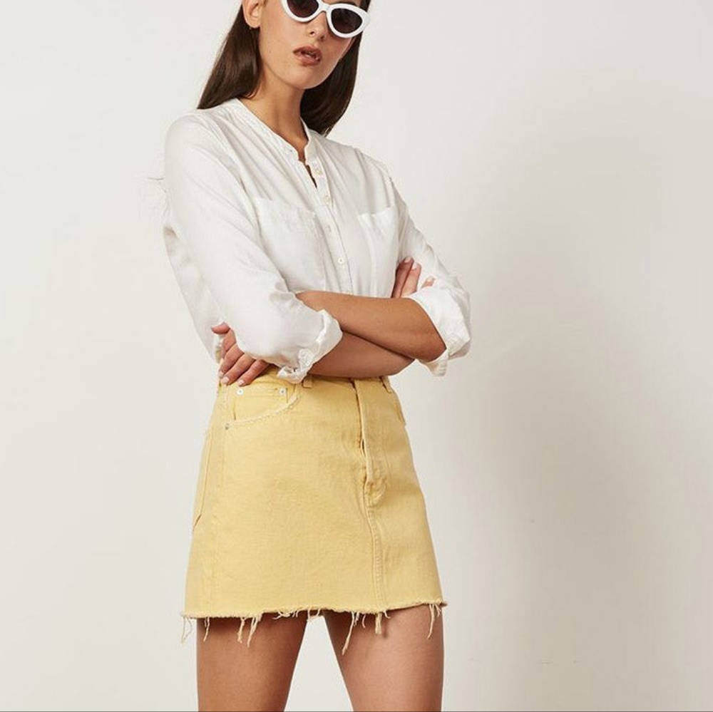 Boyish The Corey Mini Skirt in Honey Size 25
